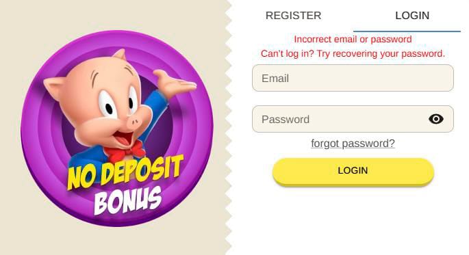 login form beep beep casino