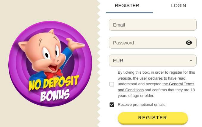 register form beep beep casino